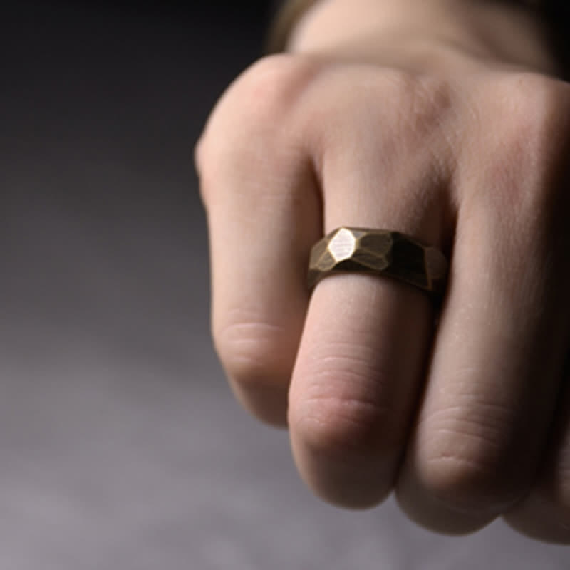 BWOOOH Tibetan Simple Design Copper Wealth Ring