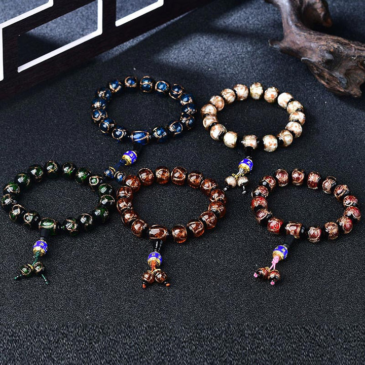 BWOOOH Tibetan Dragon Vein Agate Healing Bracelet  -  Dragon Tibetan bracelet for spiritual healing and mindful living