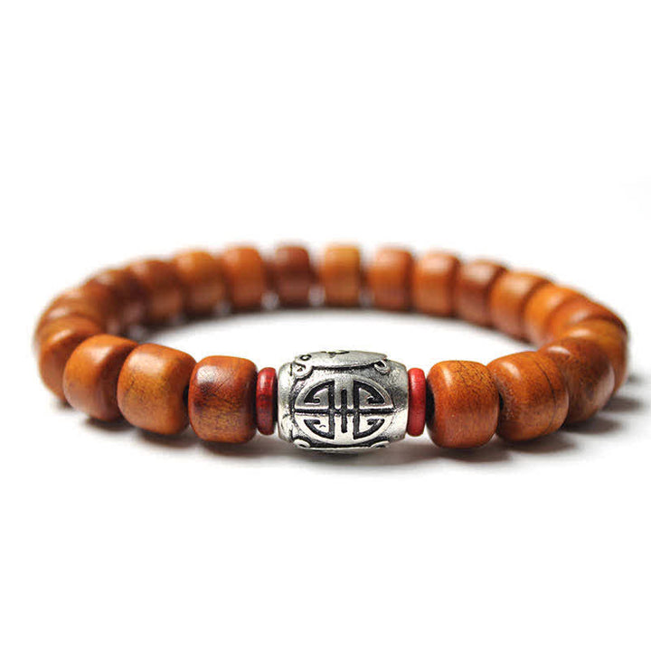 BWOOOH Tibetan Bone Beads Om Mani Padme Hum Strength Bracelet