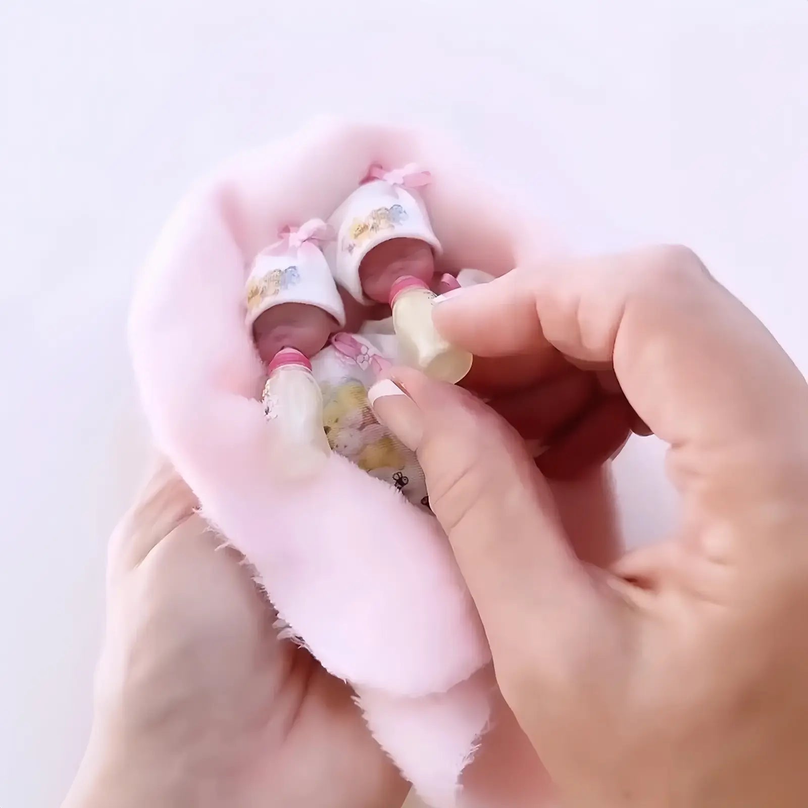 3 Inches Mini Supple and Soft Limbs, Flexible Silicone Reborn Baby Doll Girl