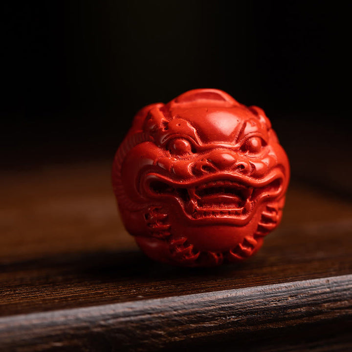 BWOOOH Tibet Om Mani Padme Hum PiXiu Copper Coin Small Leaf Red Sandalwood Cinnabar Pro | PiXiu