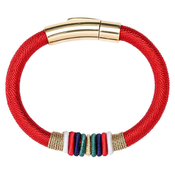 BWOOOH Tibetan Handmade Colorful King Kong Knot Five Elements Luck Braid String Bracele | spiritual healing bracelet
