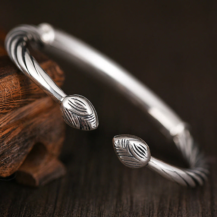 BWOOOH Tibetan Om Mani Padme Hum Heart Sutra Purity Cuff Bracelet
