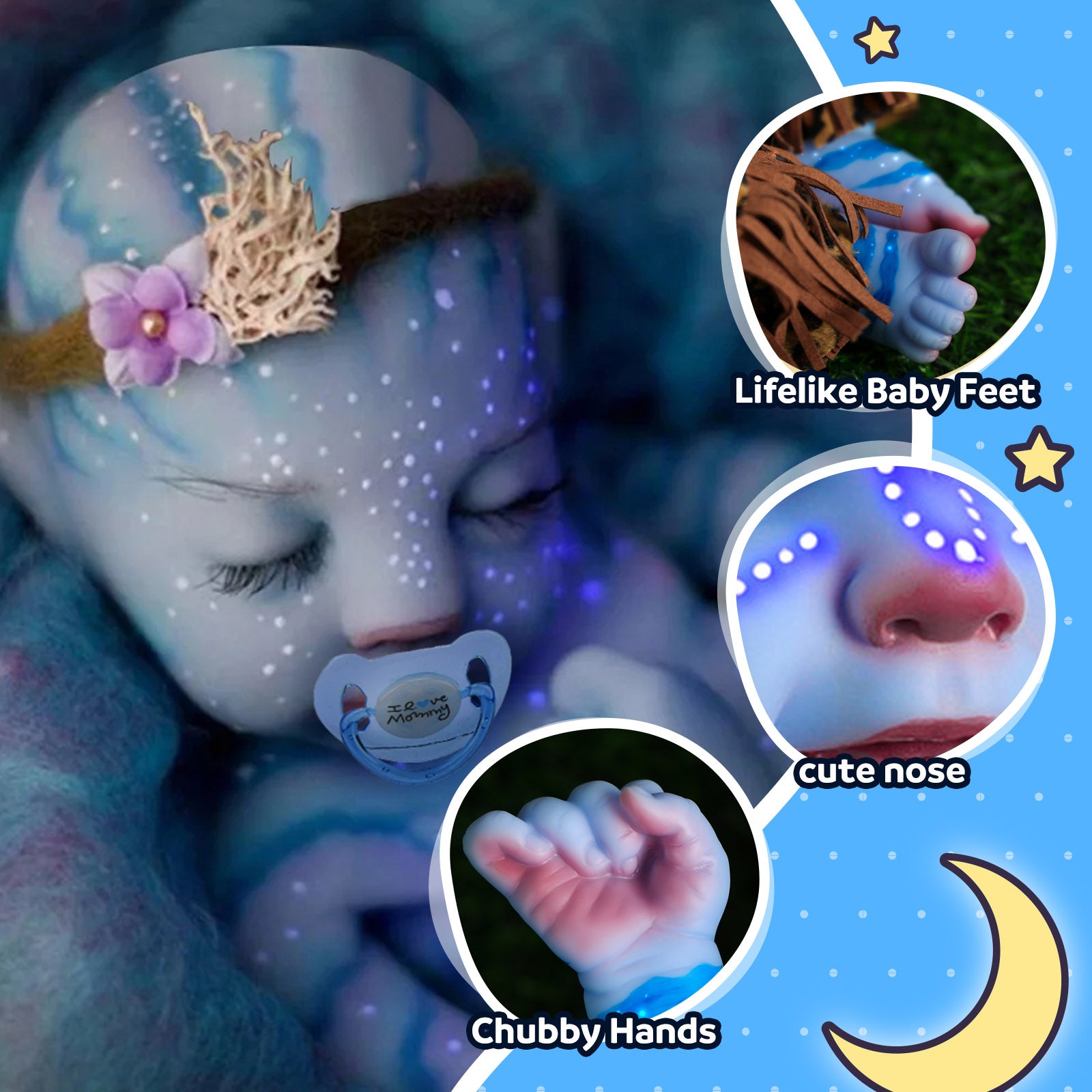 [Pretty  Baby]  12'' Realistic Reborn Afra Handmade Fantasy Baby  Doll