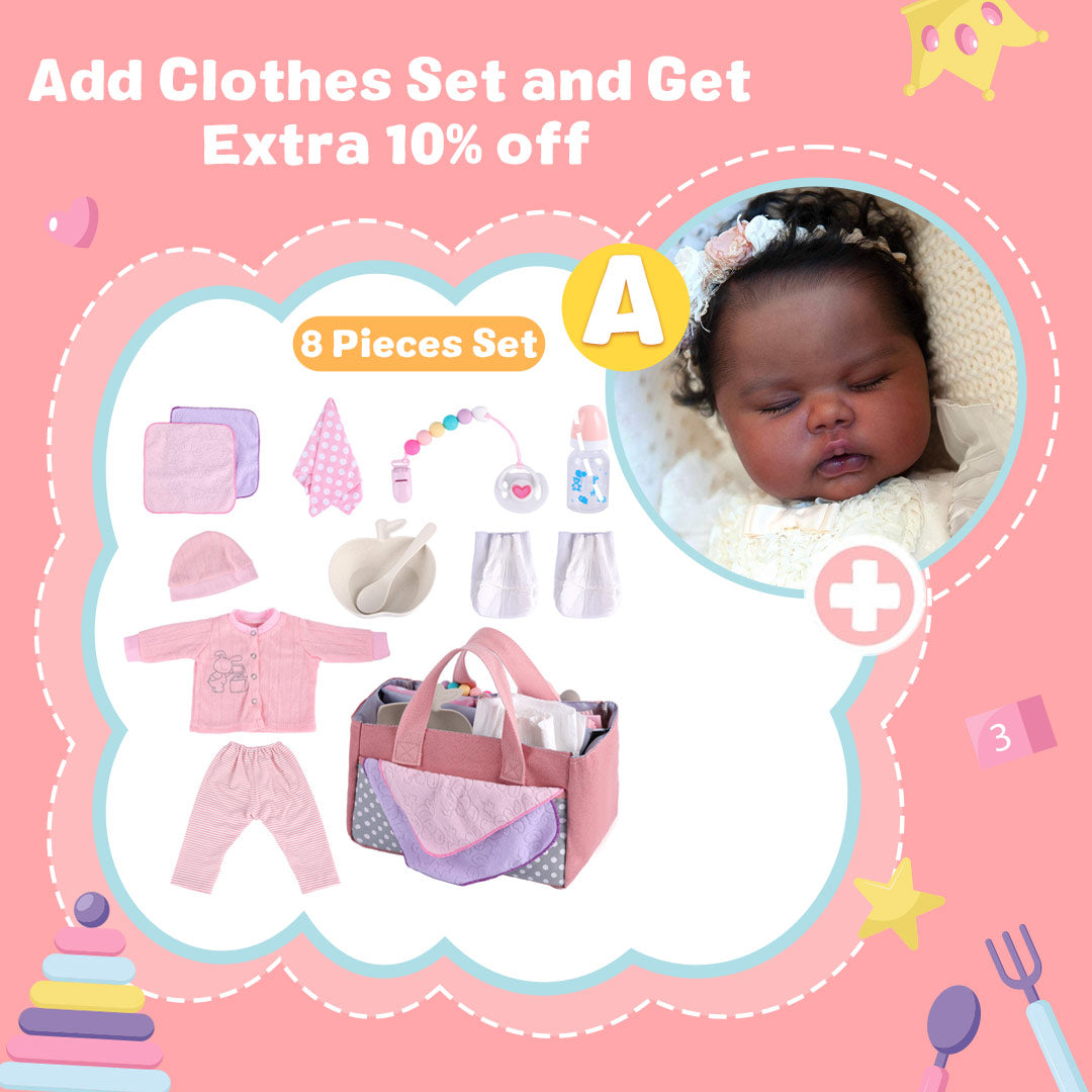 [New Series 2024] 20'' Super Lovely African American Cloth Body Reborn Baby Girl Doll Named Yersser