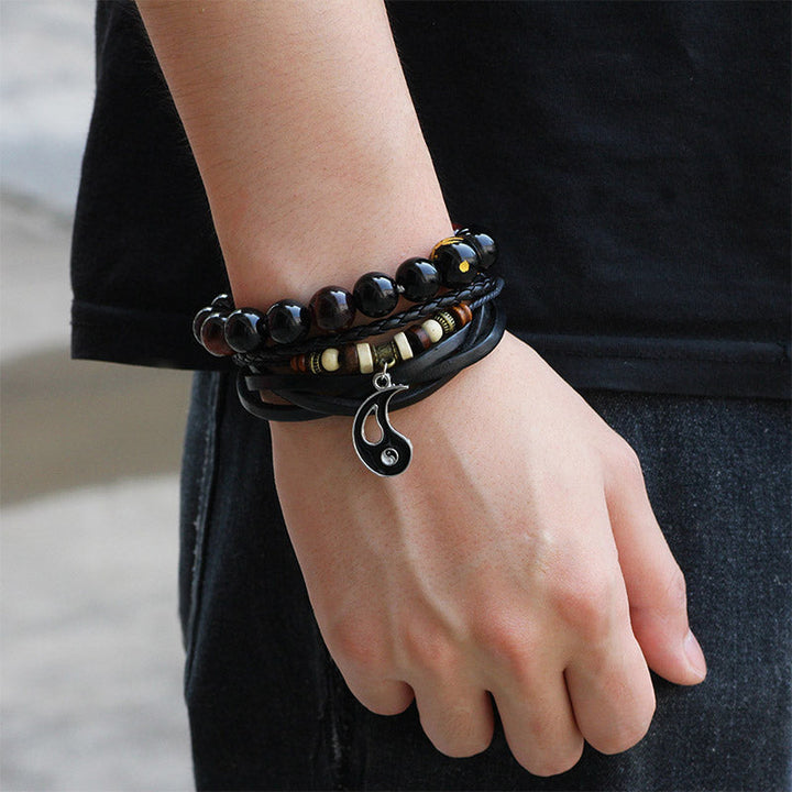 BWOOOH Yin Yang Pendant Couple Balance Bracelet