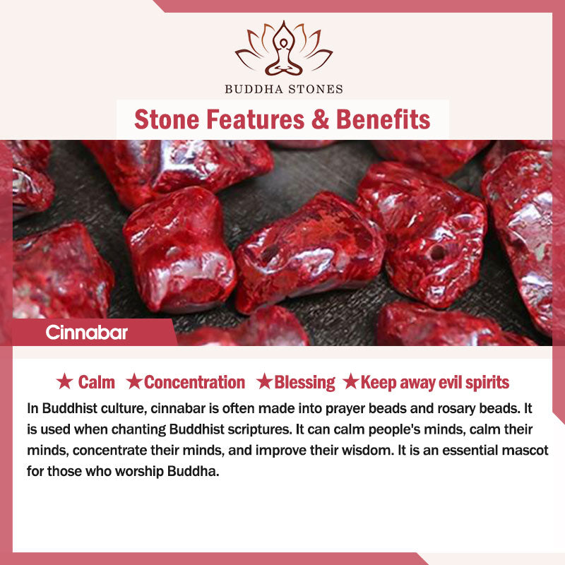 BWOOOH Cinnabar Lotus Heart Sutra Engraved Blessing Rope Necklace Pendant