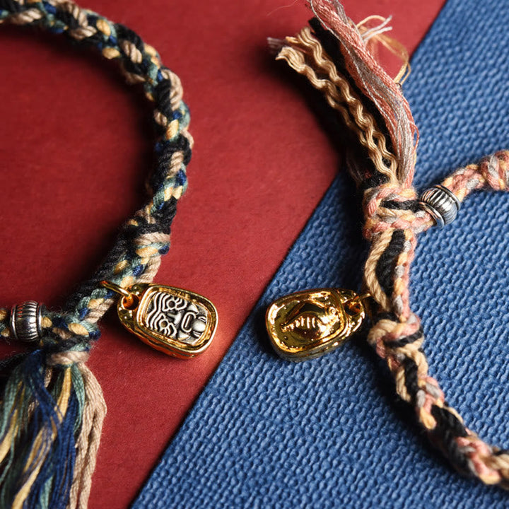 BWOOOH Zakiram Goddess of Wealth Om Mani Padme Hum Peace Handmade Bracelet