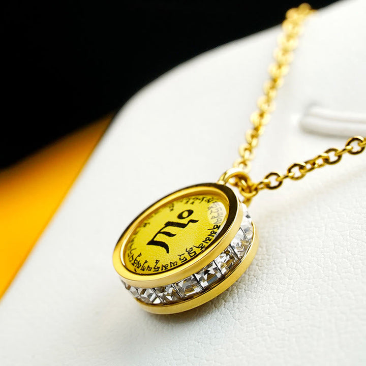 BWOOOH Tibetan Yellow God Of Wealth Green Tara Buddha Serenity Titanium Steel Necklace Pendant