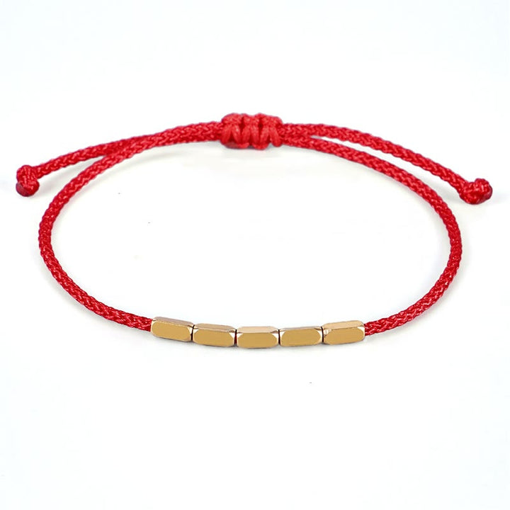 BWOOOH Handcrafted Copper Bead Protection Braided String Bracelet