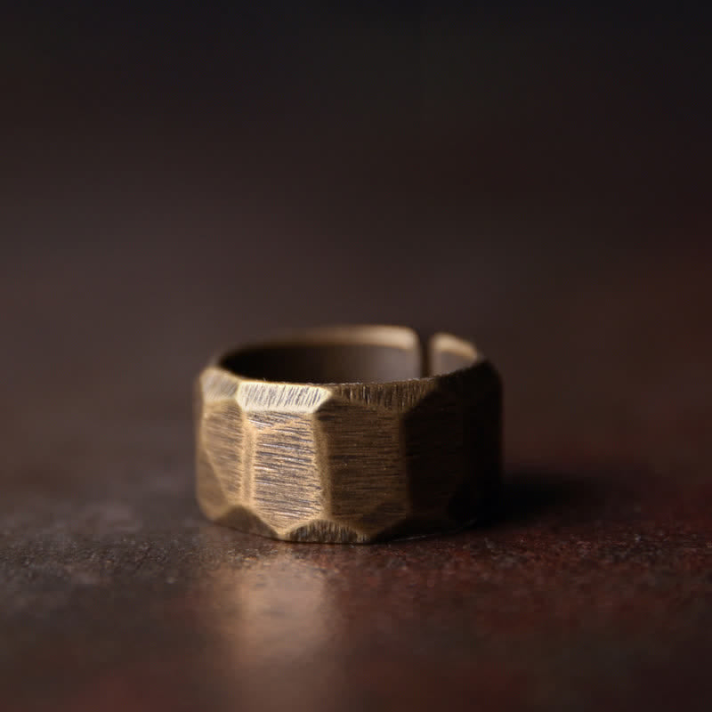 BWOOOH Tibetan Simple Design Copper Wealth Ring