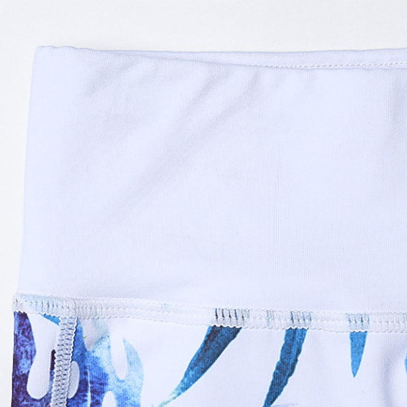 BWOOOH lotus print yoga leggings - 2Pcs Sunflower Flowers Leaves Print Top 