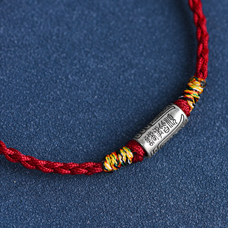 BWOOOH Handcrafted 925 Sterling Silver Everything Goes Well Design Protection Strength Bracelet Anklet
