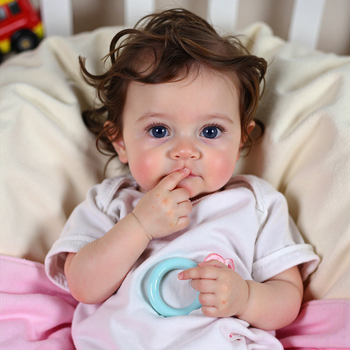 12 & 16 Inches Reborn Full Silicone Body Realistic Baby Doll , Toddler Flexible Baby Doll Boy or Girl Nancy with Clear Blue Eyes