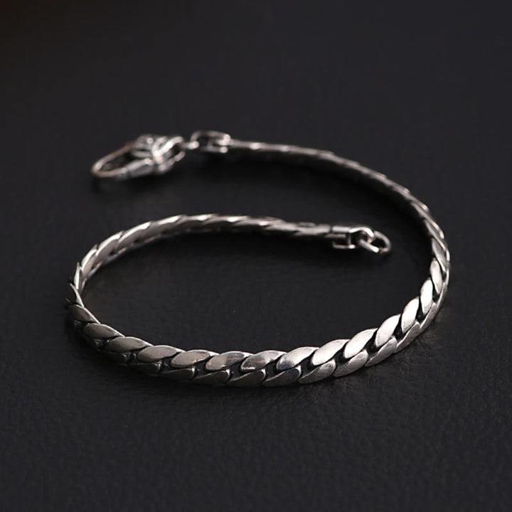 BWOOOH Double Dorje Vajra Strength Punk Copper Chain Bracelet Necklace