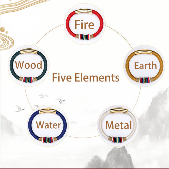 BWOOOH Tibetan Handmade Colorful King Kong Knot Five Elements Luck Braid String Bracele | spiritual healing bracelet
