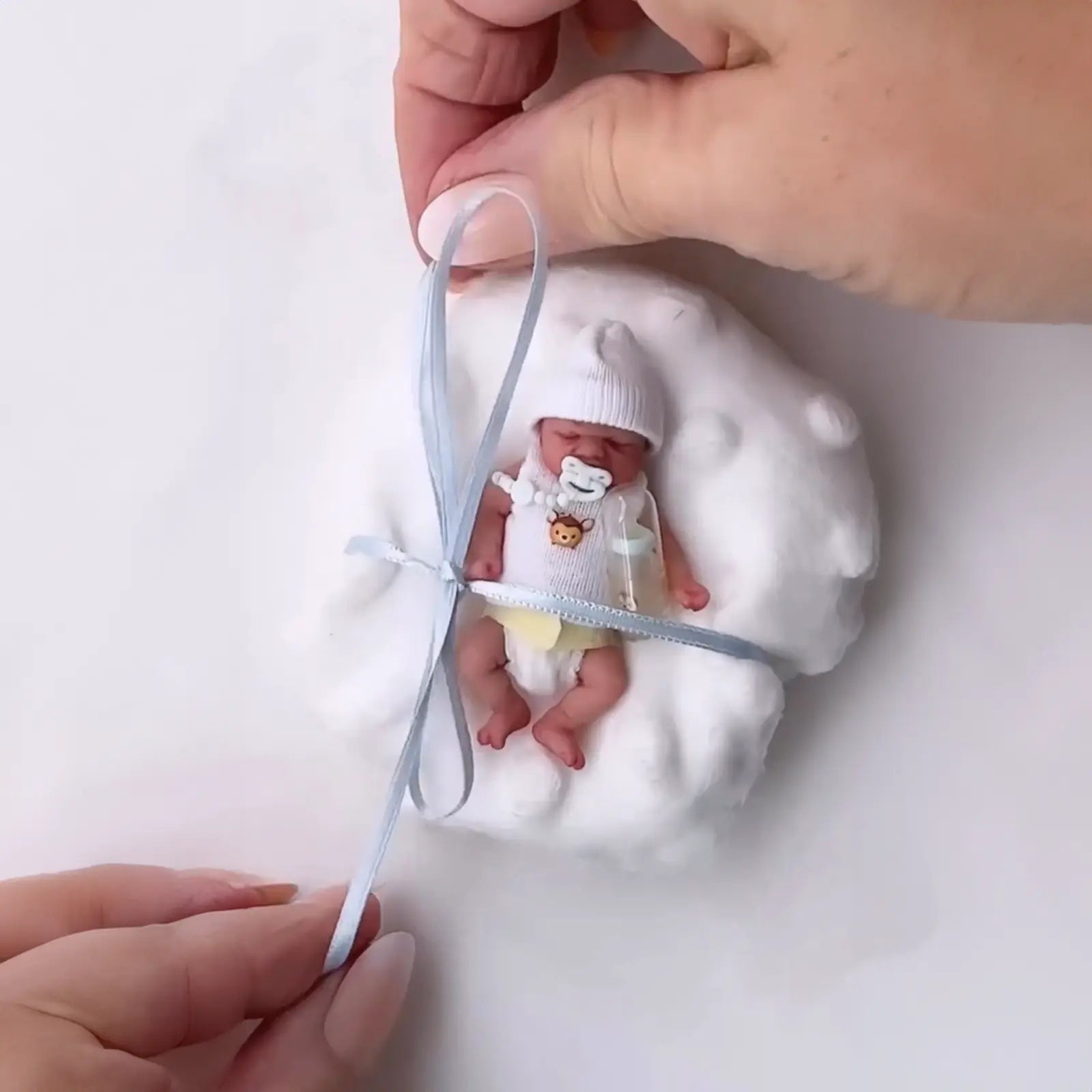 3 Inches Mini Extremely Flexible Full Silicone Realistic Baby, Soft Newborn Baby Doll Girl