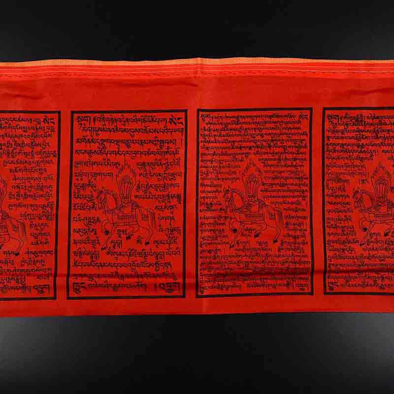 Buddha Stones Tibetan 5 Colors Windhorse Auspicious Outdoor 25 Pcs Prayer Flag