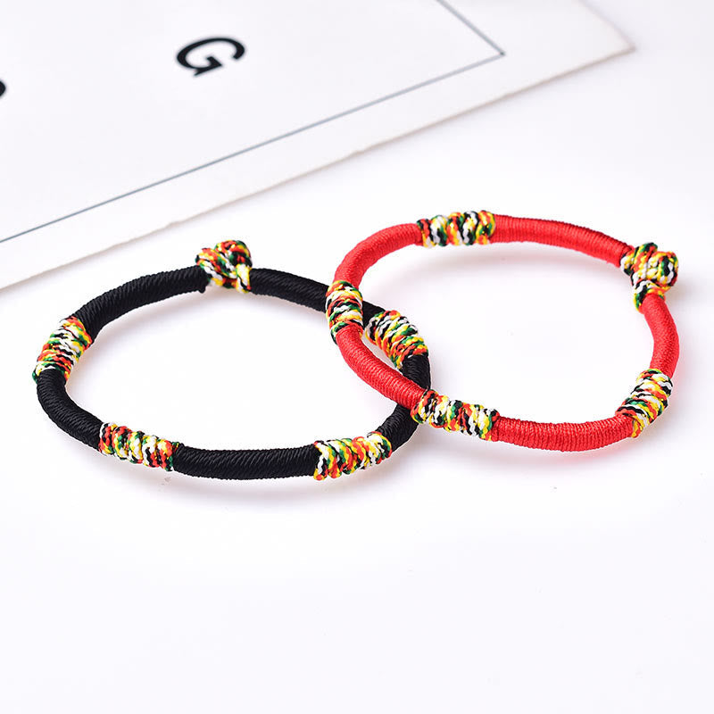 BWOOOH Tibetan Handmade Colorful King Kong Knot Lucky Protection Braid String Bracelet