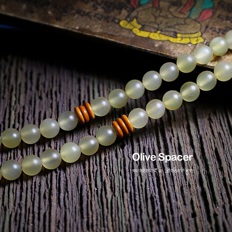 BWOOOH 108 Mala Beads Tibet Sheep Horn Amber Luck Bracelet