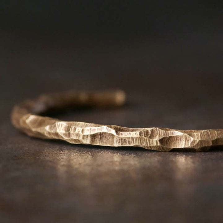 BWOOOH Tibetan Bump Texture Copper Luck Cuff Bracelet Bangle  -  Copper Tibetan bracelet for spiritual healing and mindful l...