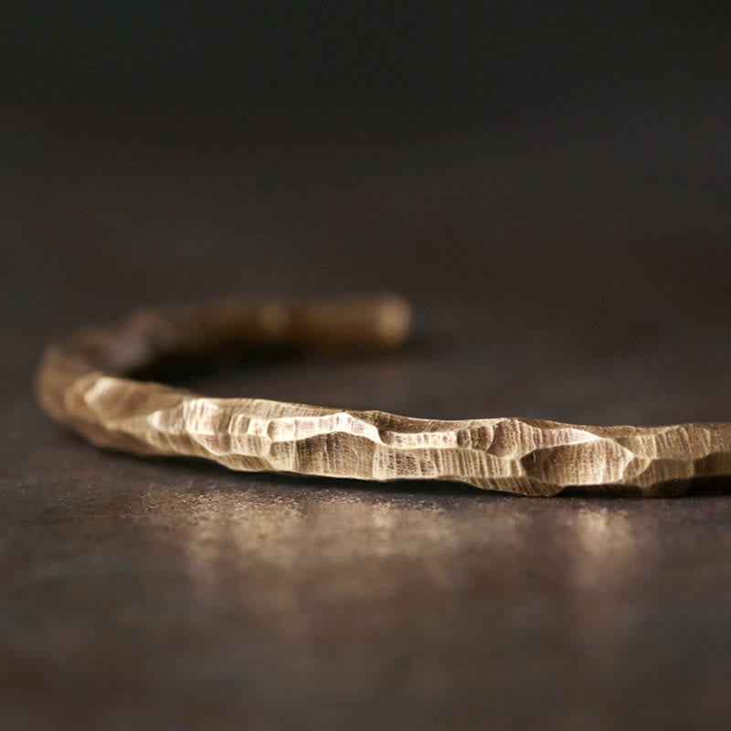 BWOOOH Tibetan Bump Texture Copper Luck Cuff Bracelet Bangle  -  Copper Tibetan bracelet for spiritual healing and mindful l...