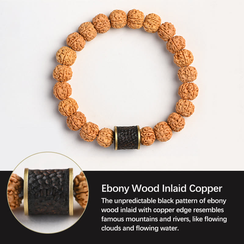 BWOOOH Tibet Rudraksha Bodhi Seed Wealth Auspiciousness Bracelet | spiritual healing bracelet