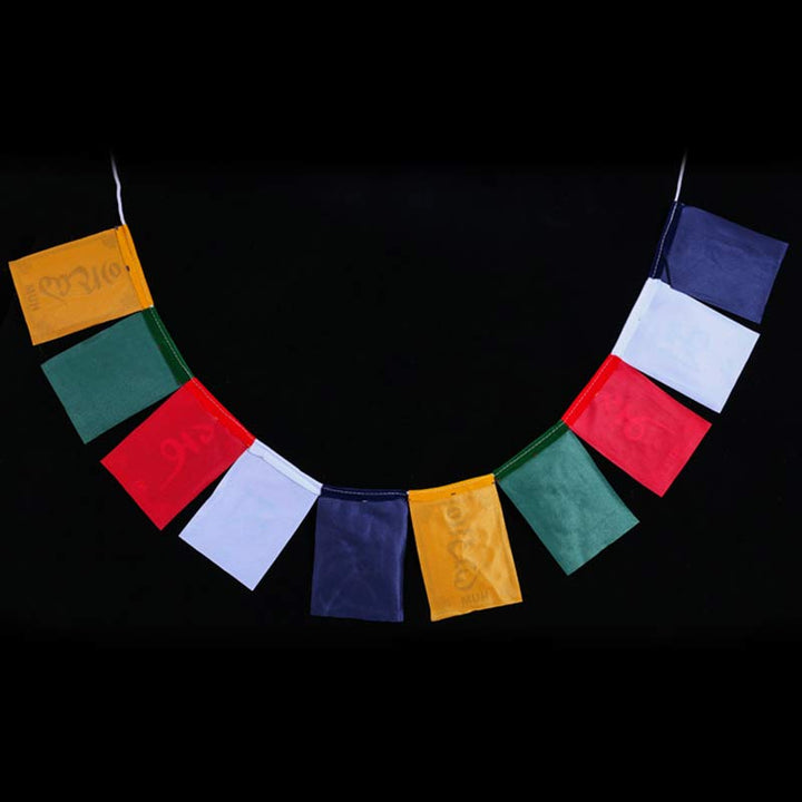 BWOOOH Tibetan Blessing Windhorse Om Mani Padme Hum Outdoor Car Prayer Flag Decoration | spiritual healing bracelet