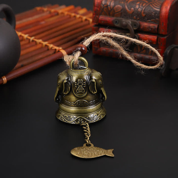 BWOOOH Feng Shui Buddha Koi Fish Dragon Elephant Wind Chime Bell Luck Wall Hanging Deco | spiritual healing bracelet
