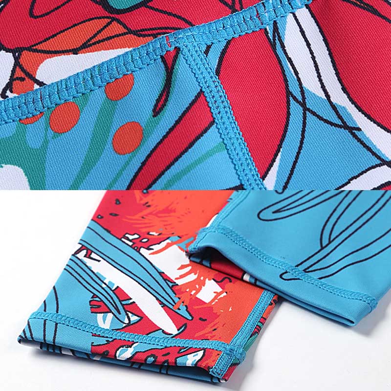 BWOOOH printed yoga leggings - Colorful Flower Petal Leaves Print Sport