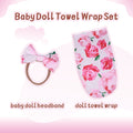 17"-20" Dollreborns®Adorable baby Swaddle Blanket And Headband Set