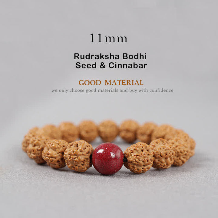 BWOOOH Tibet Rudraksha Bodhi Seed Dzi Bead Amber Turquoise Wealth Bracelet
