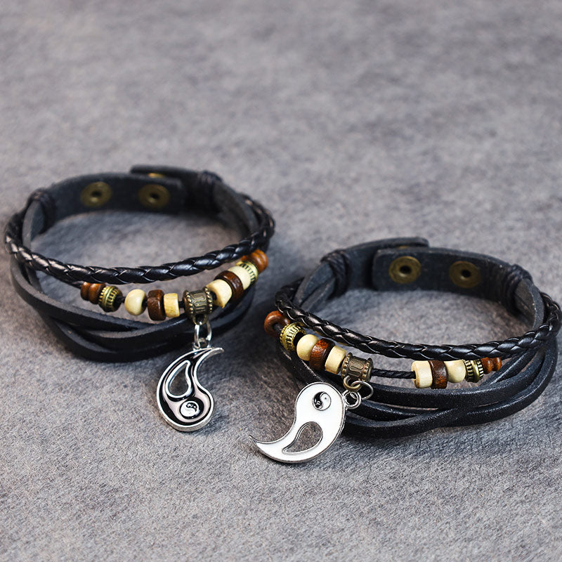 BWOOOH Yin Yang Pendant Couple Balance Bracelet
