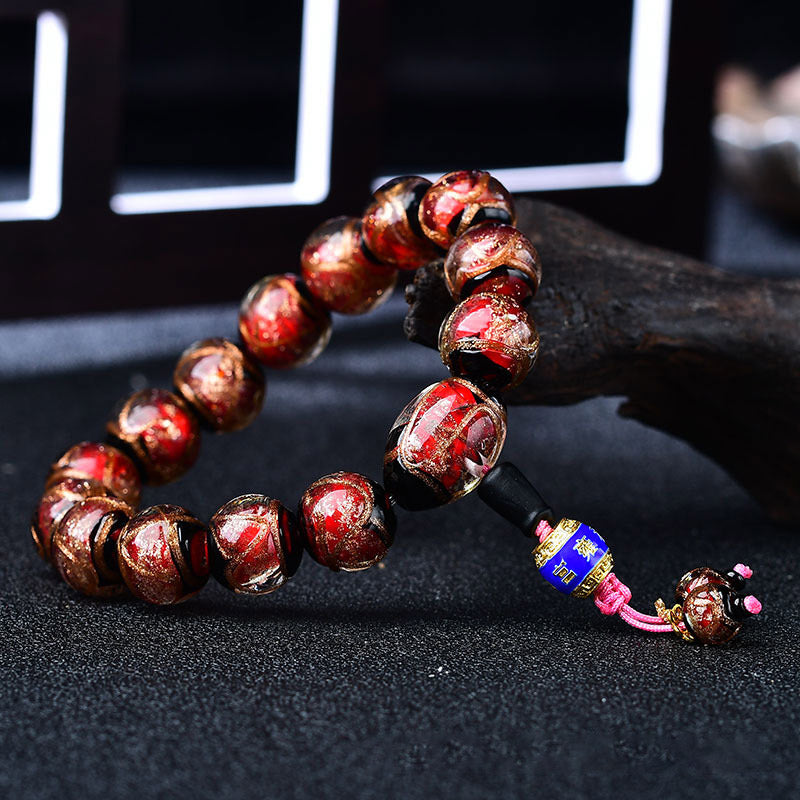 BWOOOH Tibetan Dragon Vein Agate Healing Bracelet  -  Dragon Tibetan bracelet for spiritual healing and mindful living