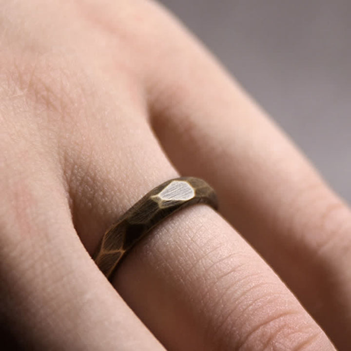 BWOOOH Tibetan Simple Design Copper Wealth Ring
