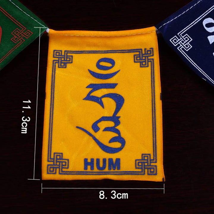 BWOOOH Tibetan Blessing Windhorse Om Mani Padme Hum Outdoor Car Prayer Flag Decoration | spiritual healing bracelet