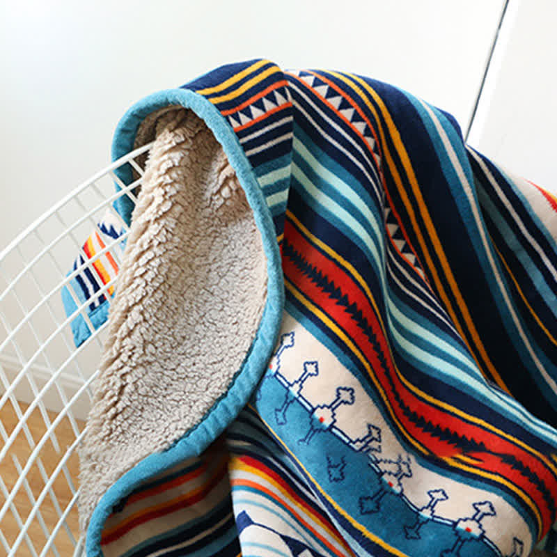 BWOOOH Geometric Warm Soft Bed Throw Blanket
