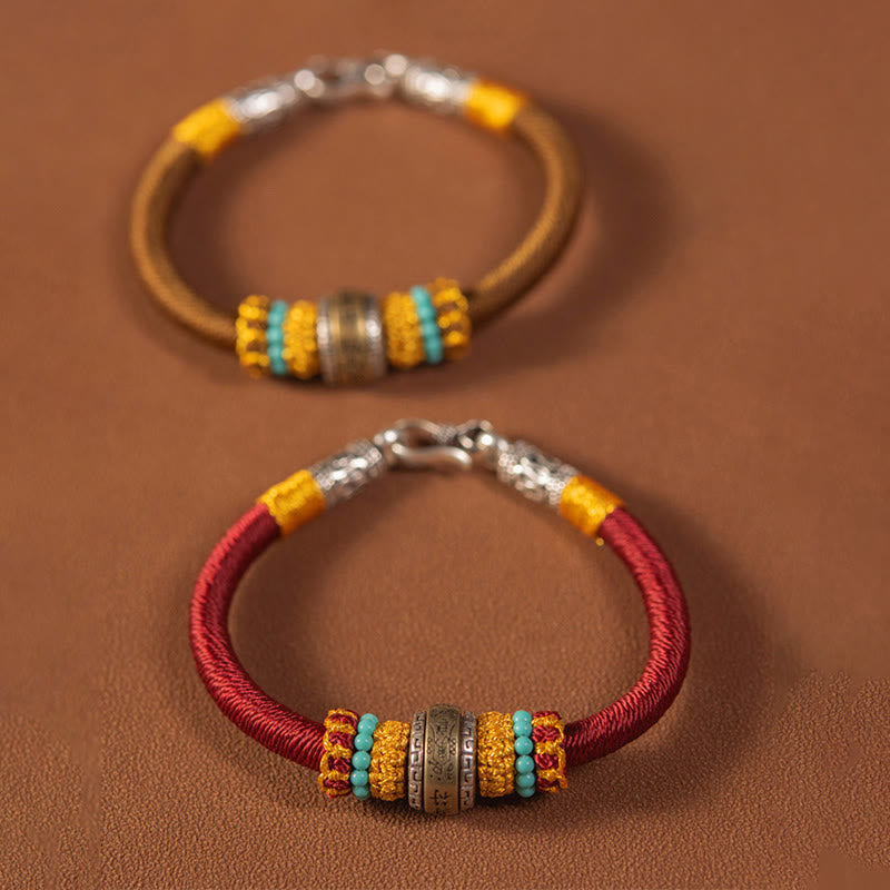 BWOOOH Handmade Tibetan Amulet King Kong Knot Luck Protection Braided Bracelet
