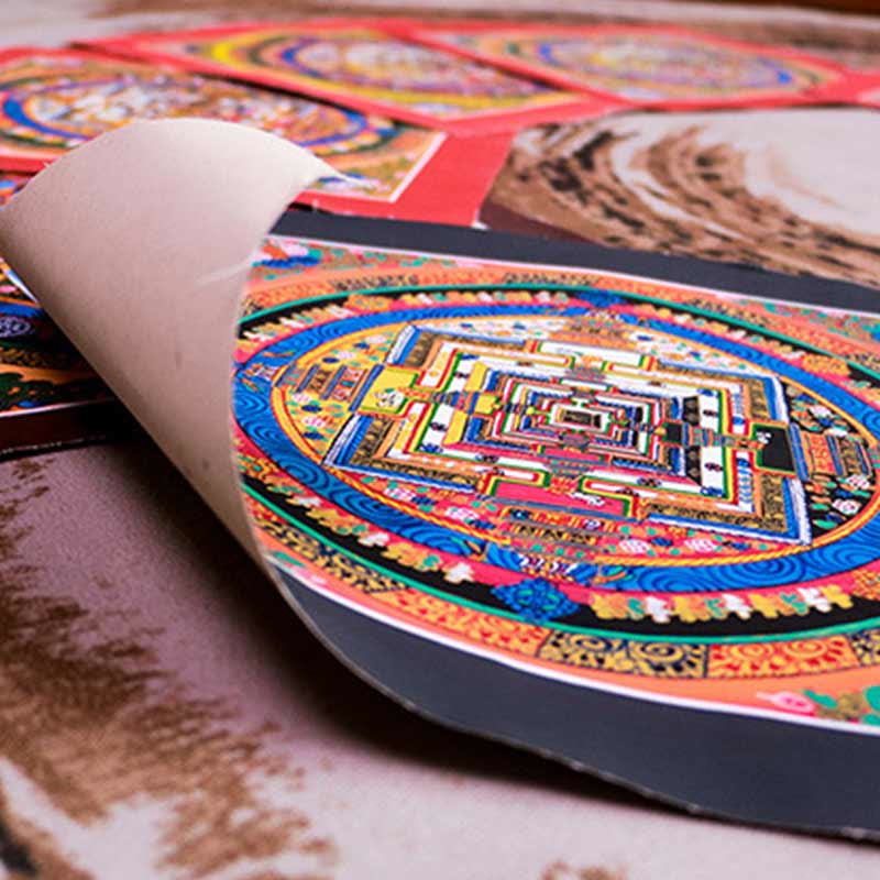 BWOOOH Tibetan thangka Buddhist painting - Tibetan Handmade Thangka Mandala Pa