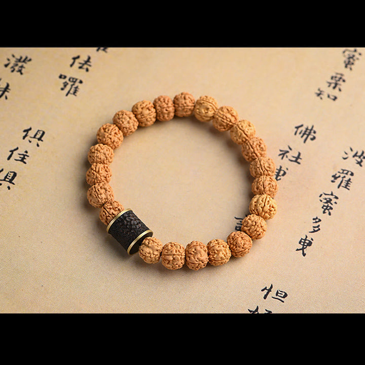 BWOOOH Tibet Rudraksha Bodhi Seed Wealth Auspiciousness Bracelet | spiritual healing bracelet