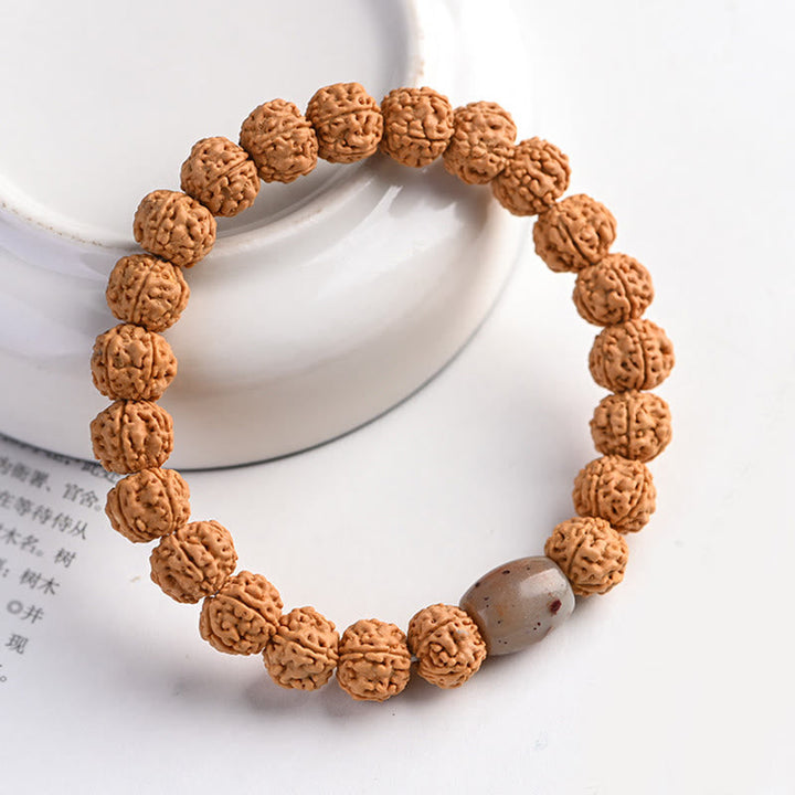 BWOOOH Tibet Rudraksha Bodhi Seed Wealth Auspiciousness Bracelet | spiritual healing bracelet