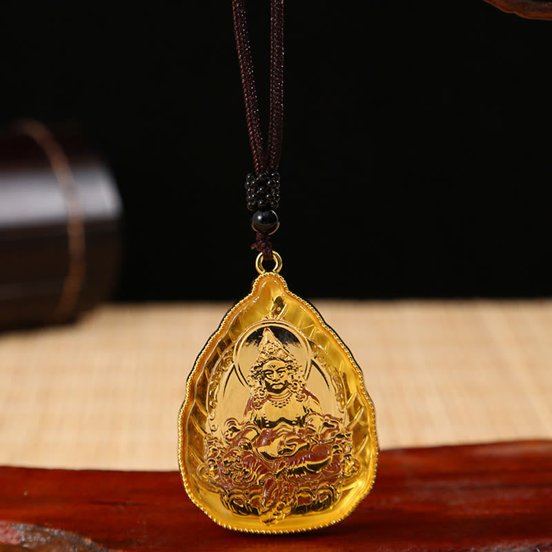 BWOOOH Tibetan Buddha Liuli Crystal Serenity Necklace Pendant
