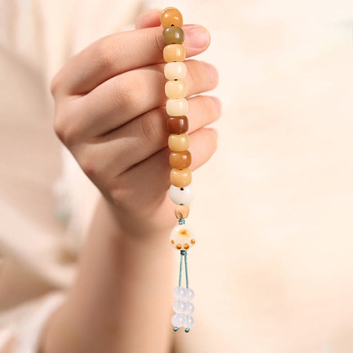 BWOOOH Natural Bodhi Seed The Lord of the Corpse Forest Om Mani Padme Hum Wisdom Bracelet