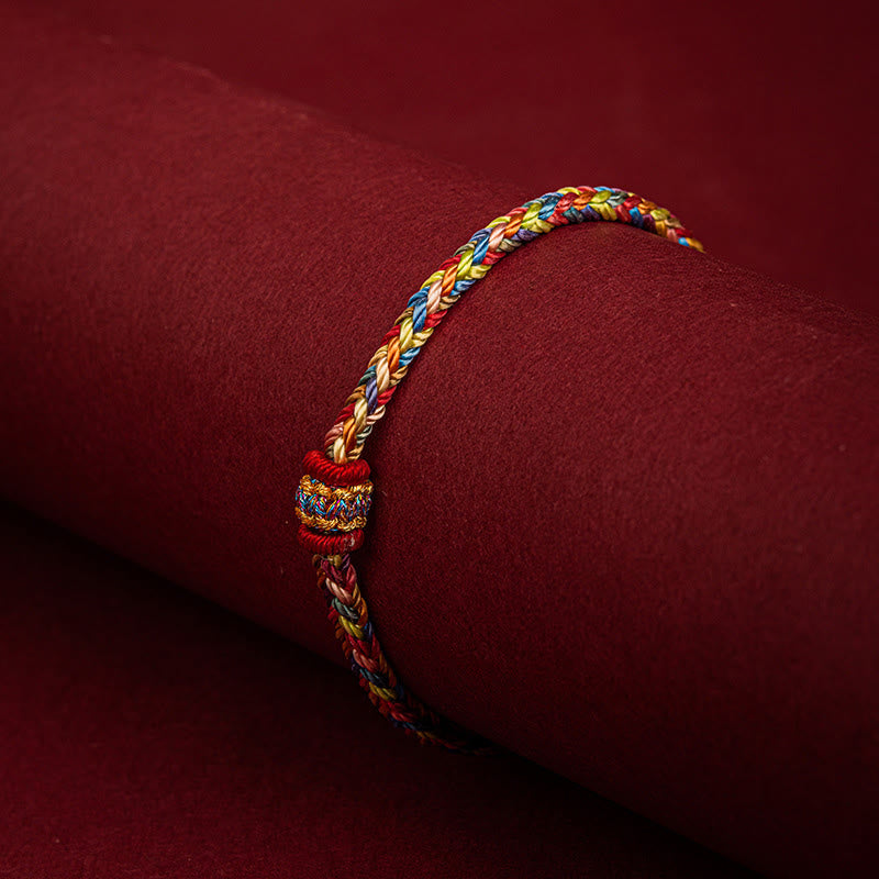 BWOOOH Handmade Dragon Boat Festival Luck Colorful Rope Child Adult Bracelet