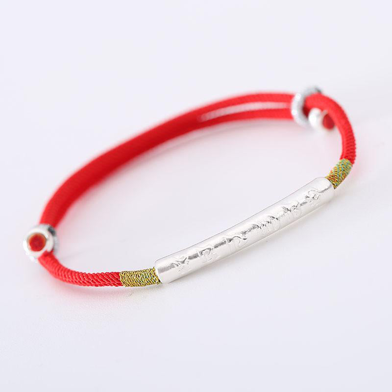 BWOOOH Tibetan Buddhist Handmade Mani Mantra Lucky Red String Bracelet