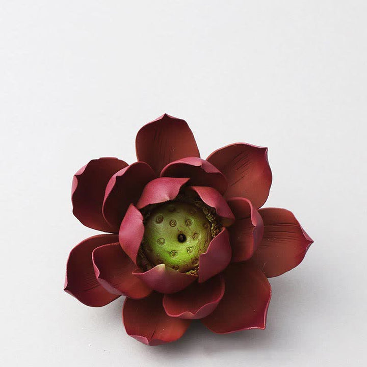 BWOOOH Tibetan Lotus Positive Peace Incense Burner Decoration | natural stone incense burner