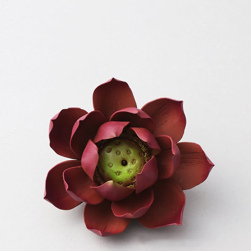 BWOOOH Tibetan Lotus Positive Peace Incense Burner Decoration | natural stone incense burner