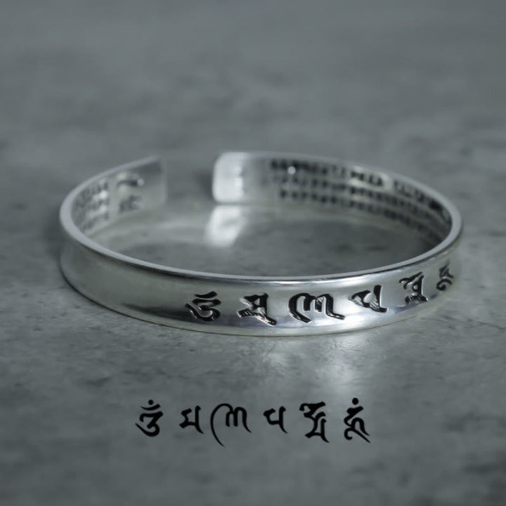 BWOOOH Tibetan Mantra White Copper Bracelet
