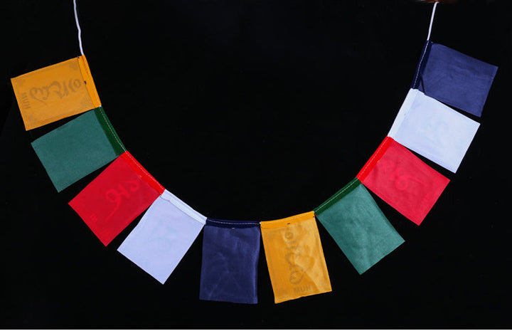 BWOOOH Tibetan Blessing Windhorse Om Mani Padme Hum Outdoor Car Prayer Flag Decoration | spiritual healing bracelet