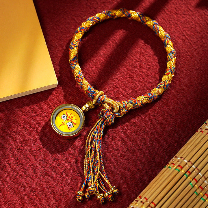 BWOOOH Handmade Tibetan Five God Of Wealth Dragon Scale Rope Luck Braid Bracelet